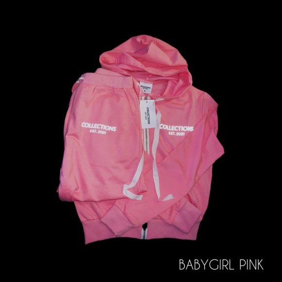 Juicy BABYGIRL PINK Reflective Drawstring Pocket Detail Hoodie & Sweatpants Set - Picture 4 of 7